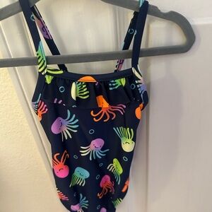 Cat & Jack Blue and Orange One Piece Swimsuit